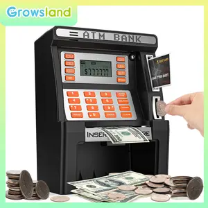 Children's ATM Piggy Bank has Upgraded Its Real Money Safe with Debit Card, Power-Off Storage Function, Coin Recognition, Paper Feeder, Balance Calculator, and Children's ATM Machines for Boys and Girls