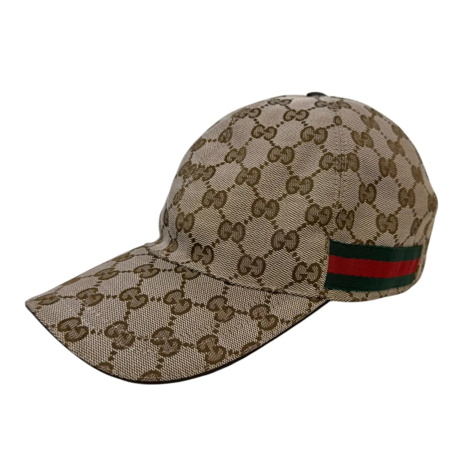 Pre-owned GUCCI GG Canvas with Color Web Baseball Cap Size Large 59