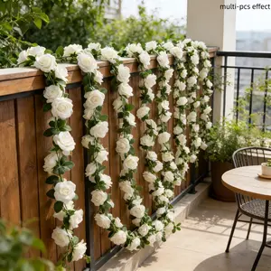 Realistic Rose Vine Garland, 45-Piece Decorative Flower Strip, Peony Vine Decoration, Artificial Plant Decor, Home & Garden Accent, Ornaments