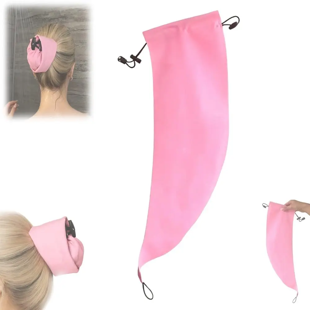 1/2PCS Waterproof Hair Sleeve Cover for Long Hair, Crown Washing Reusable Shower Caps Ponytail, Protect Styled Hairs, Quick Root Refresh, Great for Pool Travel Shower Gym Beach, Amazing Time Saver, Shower Essentials, Bathroom Accessory, Plastic Shower Cap