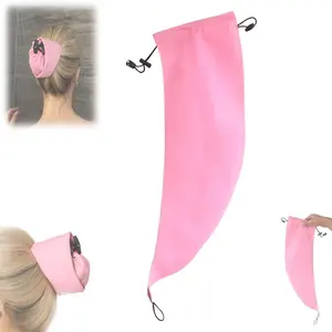 1/2PCS Waterproof Hair Sleeve Cover for Long Hair, Crown Washing Shower Cap Ponytail, Protect Styled Hairs, Quick Root Refresh, Great for Pool Travel Shower Gym Beach, Amazing Time Saver, Shower Essentials