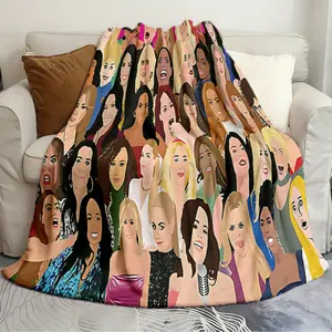 Unique Blanket Real Housewives Montage RHONY RHOBH All-season blanket Great for sofas and beds air conditioner printed soft and warm bedspread Soft Comfy Blanket