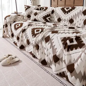 Multifunctional Thick Warm Sofa Cover Set, Modern Minimalist Design, Suitable for Bedroom Office Living Room Home Decor, Sofa Couch Covers