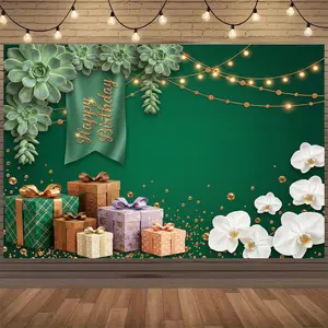 Pink Happy Birthday Backdrop | Sweet Theme Party Photo Background