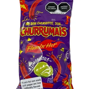 Churrumais Flamin' Hot Limoncito Flavored Corn Snack 185 gr - Exceso Calorías & Exceso Sodio