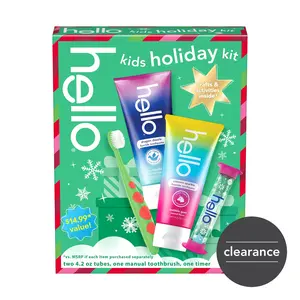 hello kids toothbrush and kids toothpaste holiday gift set
