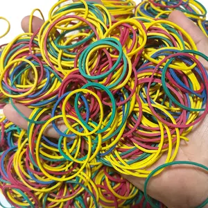 Multicolor Rubber Bands, 2 Sizes 25mm & 38mm, 0.5 lb (Around 1000 count) Pack for Office &