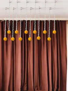 Beautiful Malai Lari with Marigold Tassel Set of 12 for Indian Festival, Indian Wedding, Mehendi, Sangeet, Pooja or Diwali Décor