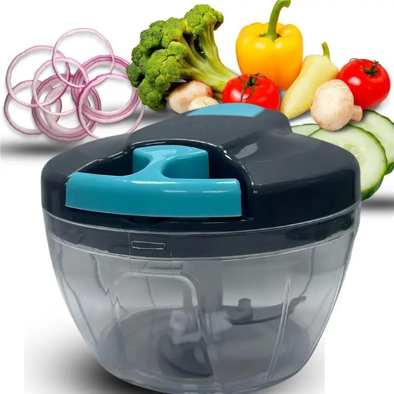 Manual Food Chopper 520ml Vegetable Cutter, BPA Free Food Safe Material, Easy Hand Pull String Vegetable Chopper Stainless Utensils Fruit Kitchen Vegetable Chopper Tool Home Food Processor