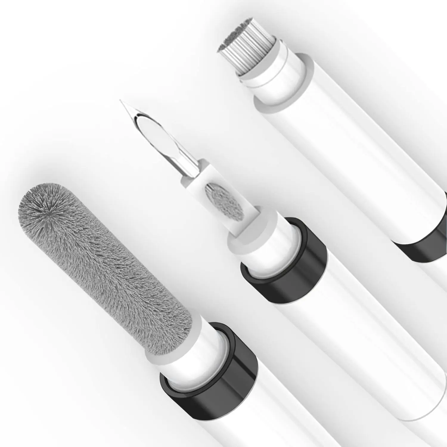 Dual-Brush Earbud Cleaning Pen | 4-in-1 Pro Kit for Precision & Durability, Tool Compatible with Airpods, Galaxy Buds,   Headsets -Black
