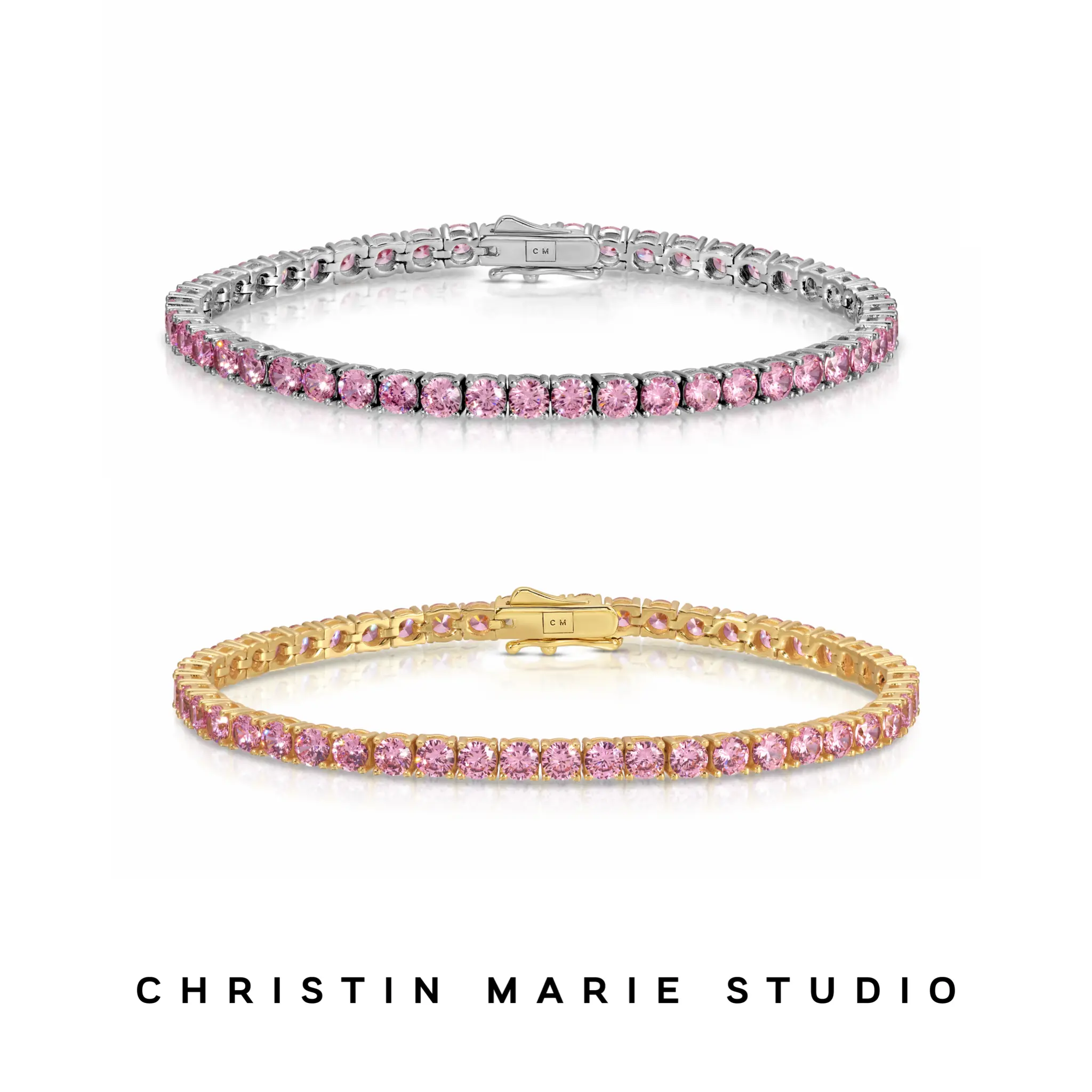 Pink Ice (Light Pink) Tennis Bracelet Pink Ice (Light Pink) Tennis Bracelet