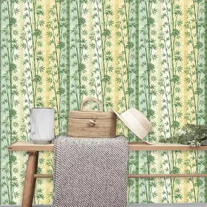 Self-Adhesive Wallpaper Roll (44.5x100cm), Tree Bamboo Pattern Decorative Paper, Waterproof & Durable, Easy Peel-And-Stick for Bedroom Living Room