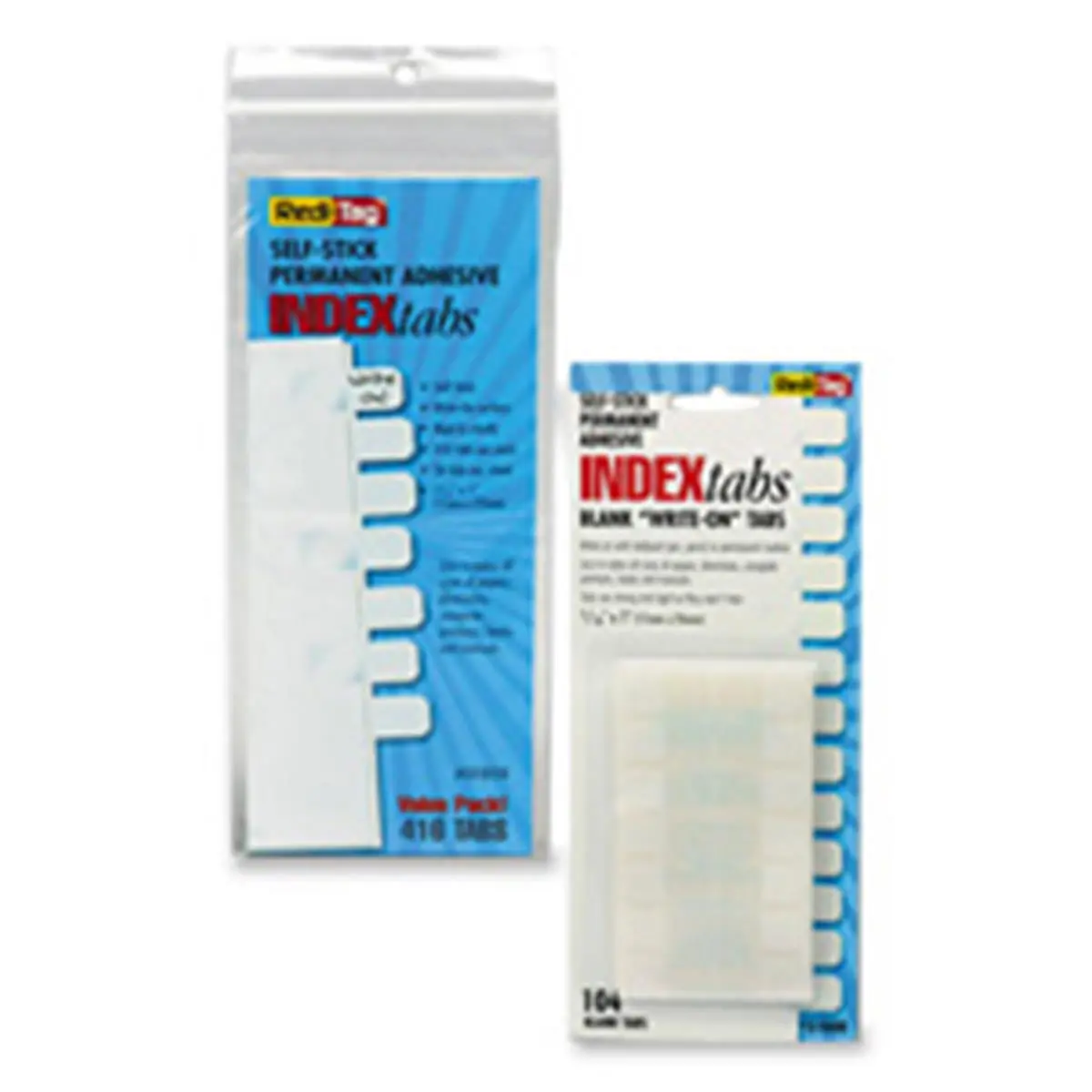 Redi-Tag Corporation RTG31000 Write-On Plain Tabs- 1in.x.44in.- 104 Tabs- White