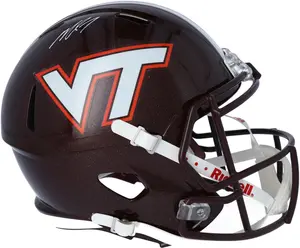 Michael Vick Virginia Tech Hokies Autographed Riddell Speed Replica Helmet - Fanatics Authentic Certified