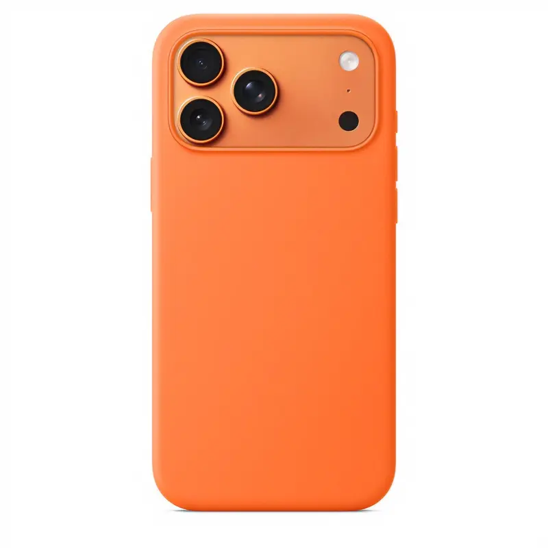 Magnetic Suction Liquid Silicone Protective Case with Touch Buttons for iPhone 17 (IP17) Series, Customized Flush Mount Mobile Phone Accessory