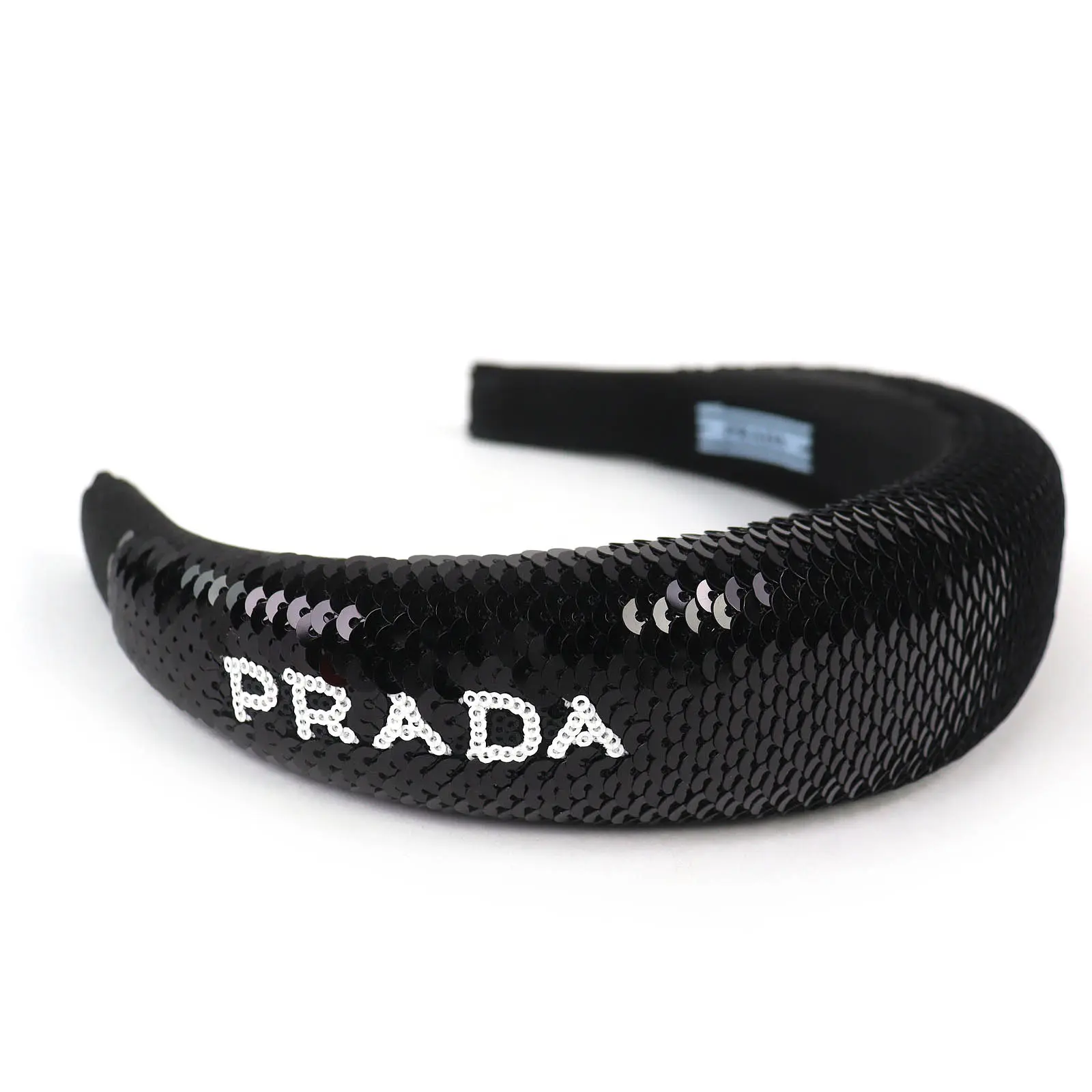 Pre-owned PRADA Others Small Leather Goods Logo Sequin Headband