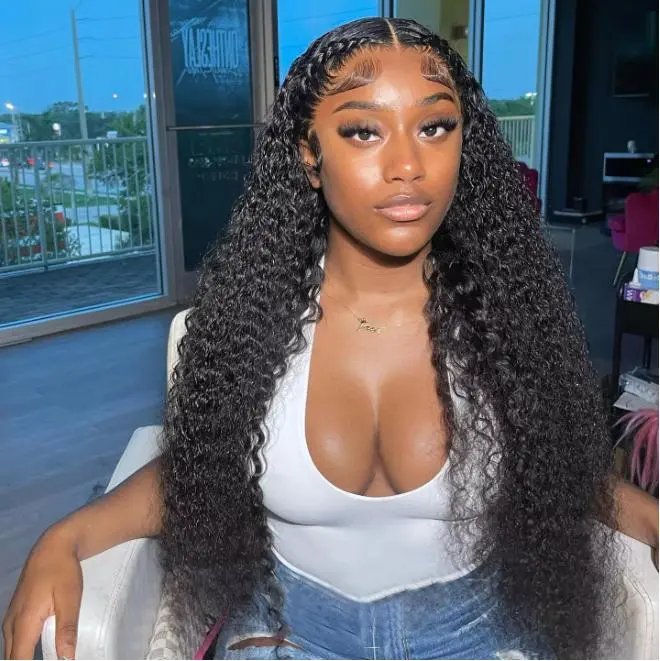 Bling Hair TikTokShopBlackFriday Water Wave Frontal Wig Transparent 13x4 13x6 Deep Wave HD Lace Frontal Human Hair Wigs Curly Human Hair Lace Frontal Wigs For Women