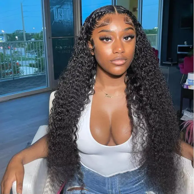 Bling Hair TikTokShopBlackFriday Water Wave Frontal Wig Transparent 13x4 13x6 Deep Wave HD Lace Frontal Human Hair Wigs Curly Human Hair Lace Frontal Wigs For Women