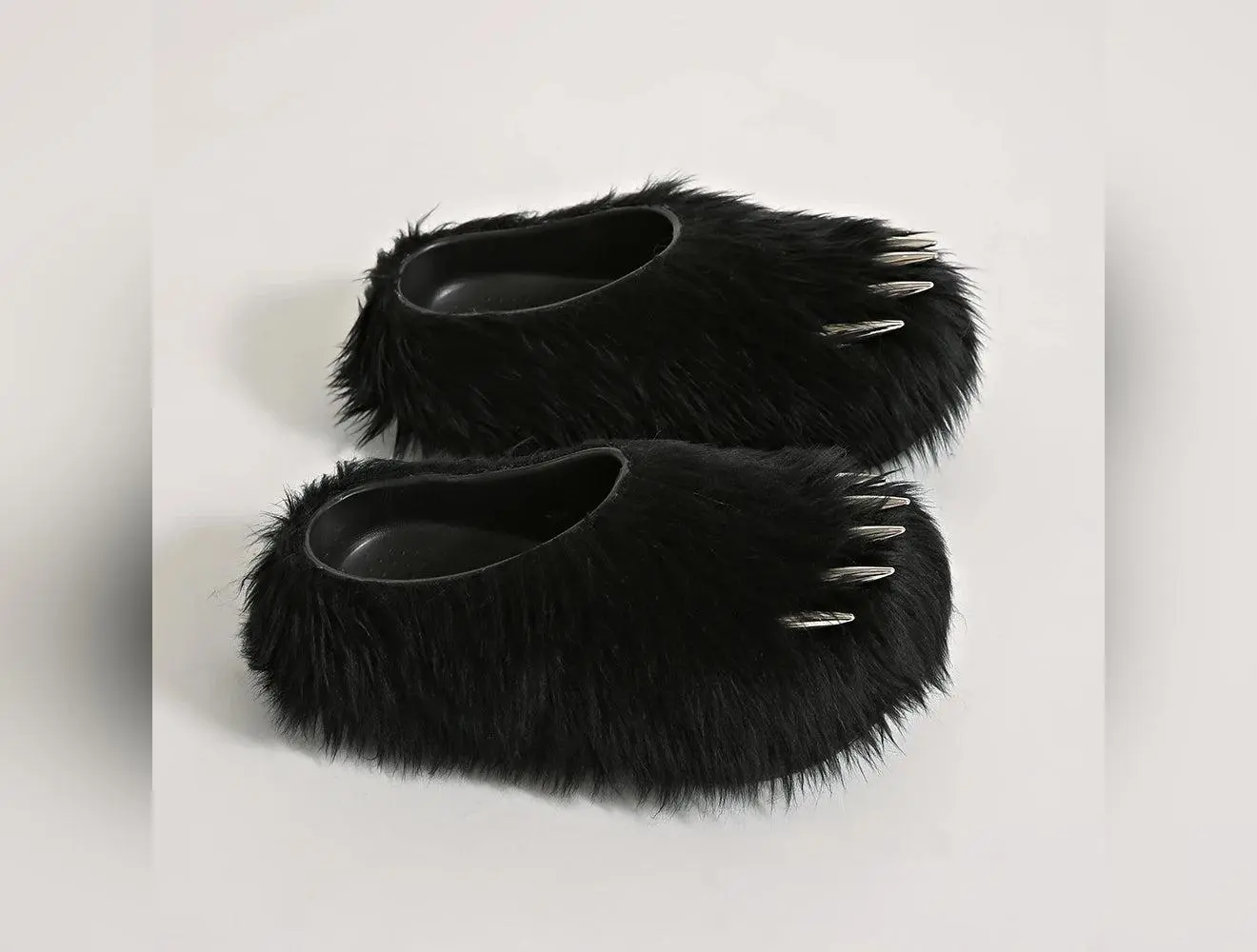 Trendy Bear Claws Mules Customizable Soft Plush Upper Summer Slides Sandals with Custom Logo for Comfortable Wear