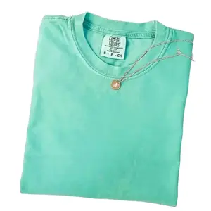 Comfort Colors Blank Shirt, Trendy Oversized Aesthetic Tee, Women's Letter Print Short Sleeve Tee