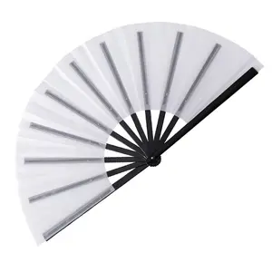 Folding Fan - Blank sublimation Hand Fan, 13 inch Nylon-Cloth 5 pack with template
