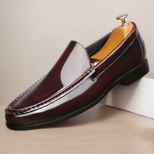 Men's large-size loafers retro street style comfortable casual shoes, suitable for weddings, daily wear, parties, four-season low-top formal shoes, wear-resistant and non-slip shoes 8681