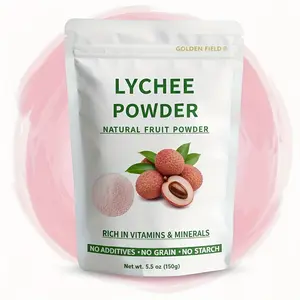 Golden Field Lychee Powder 5.5oz, Delicate Asian Fruit Powder, Freeze Dried for Bubble Tea, Desserts, Beverages