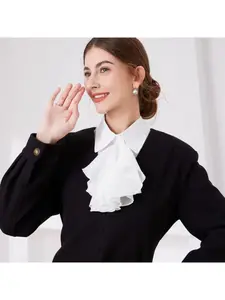 2026 Women's Shirt False Collar Pointed Bow Tie Decorative Detachable Collar Fall/Winter Layering