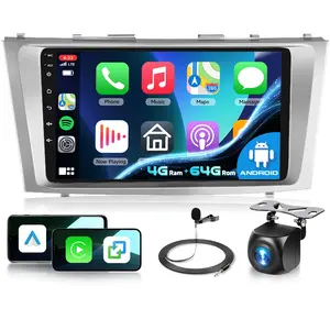 4G+64G Car Radio Stereo for【Toyota Camry 2008 2009 2010 2011】 Wireless CarPlay Android Auto 9 Inch IPS Touch Screen Android 13 GPS Head Unit WiFi BT