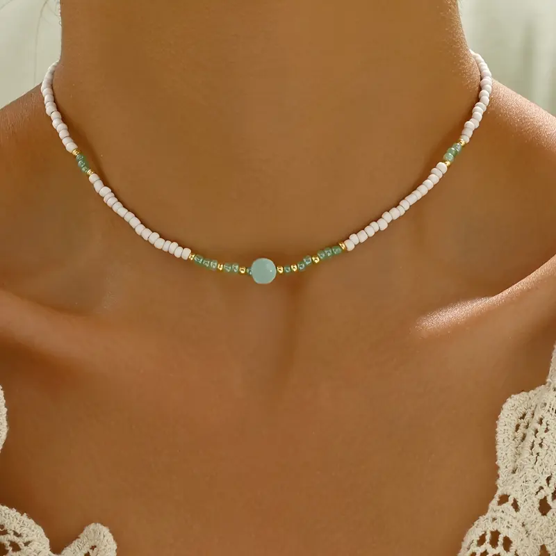 Handcrafted Beads Boho-Chic Elegant Necklace - Daily Wear, Special Occasions, Ideal Gift for Her