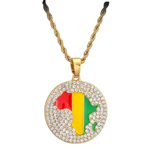Hip hop Africa Guinea Pendant necklace  for man and women