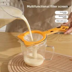 Fine Mesh Juice Strainer Sieve, Multi-Functional Kitchen Filter Spoon, Home Use Fruit Juice Soy Milk Powder Sifter