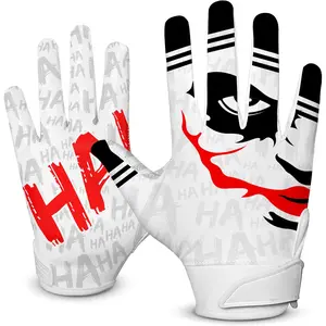 Football Receiver Gloves - Sticky  Grip - Youth & Adult Sizes - Breathable, Flexible,  &  Gear