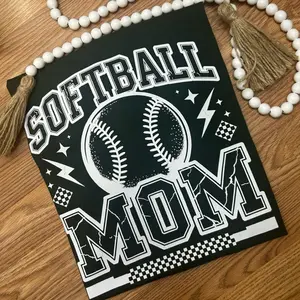 Softball Mom Graphic Tee Transfer – Distressed Varsity Design