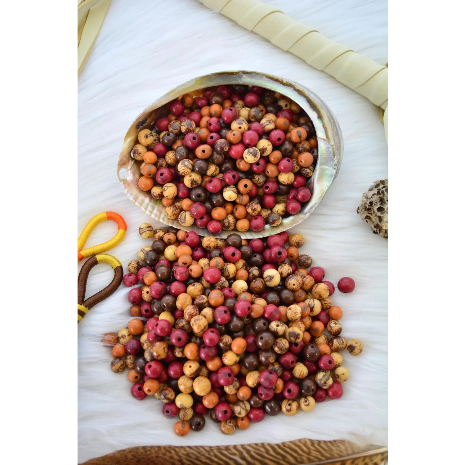 Earth Tones: Real Acai Beads from South America, 8-10mm / Pick your Qty
