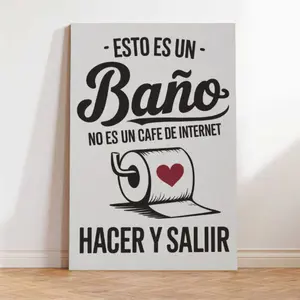 In A Spanish Style Rustic Vintage Bathroom Wall Decor Poster, Suitable For Various Uses In The Home, Bathroom, Office, Or Toilet