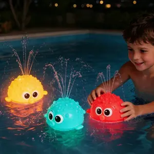 Electric Sensory Sprinkler River Dolphin Toy, Automatic Water Spray Light Toy, Fun Interactive Shower Accessory, Birthday Gift for Kids, Play