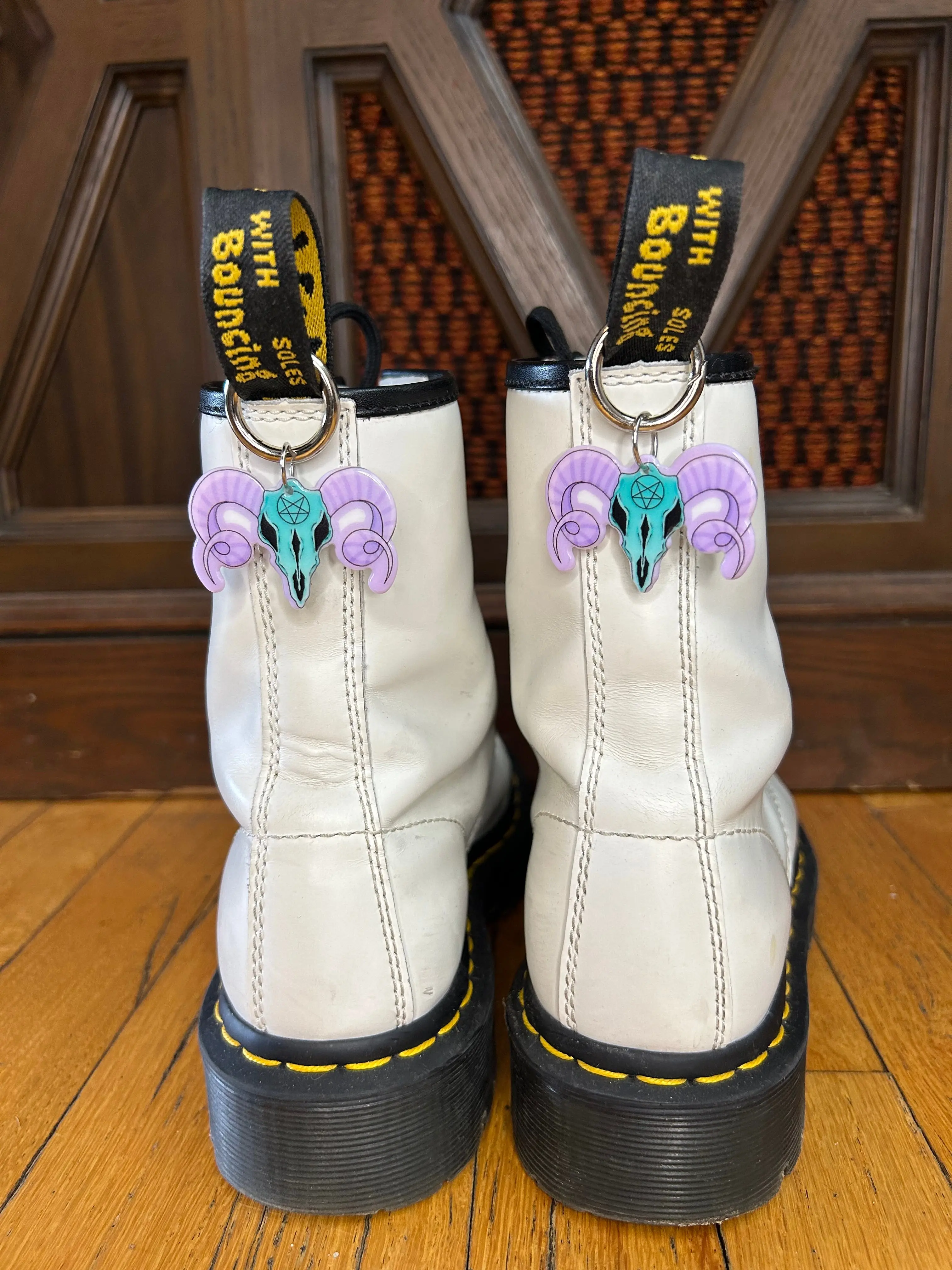 Pastel Ram Boot Charms - Charming Design, Effortless Attachment, Versatile Looks, Durable Quality, Perfect for Festivals & Casual Outings