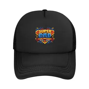 Solid color mesh baseball cap for adults -surper dad (Customizable design available)