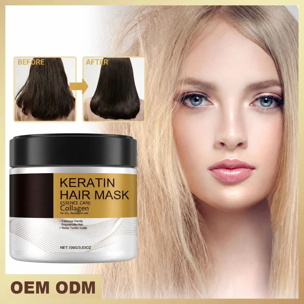 eelhoe Moisturizing Hair Mask for Dry, Damaged-Looking Hair, Deep Conditioner for Frizz, Tangles and Split-End Appearance
