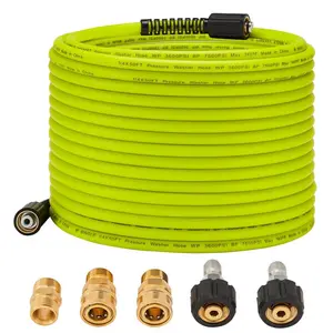 Pressure Washer Hose 50 FT x 1/4" - Replacement Power Wash Hose with Quick Connect Kits - High Pressure Hose with M22 14mm Fittings - 3600PSI,#FathersDayGift