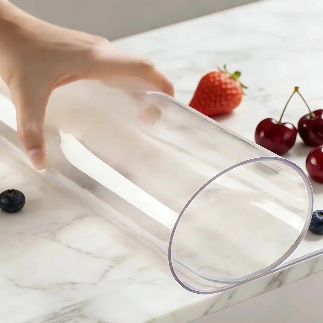 Waterproof Oil-Proof PVC Tablecloth, Thick Durable Heat Resistant, Easy Clean Desk Mat, Dining Table Protector, Office Use
