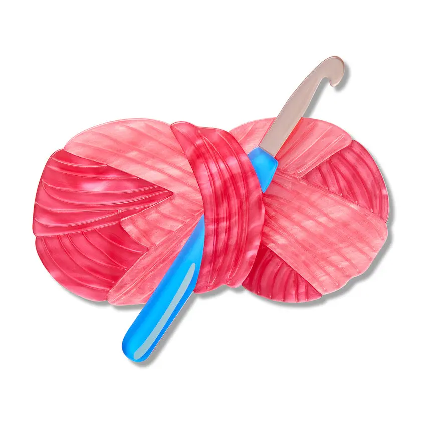 Hooked on Crochet Brooch by Erstwilder