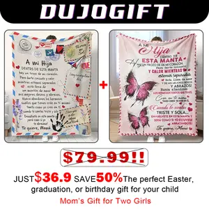 Inspirational Spanish quotes: Gifts from parents to their sons and daughters; gifts for girls who love butterflies and the color pink; party decorations for boys' and girls' rooms; soft blankets featuring Spanish proverbs; children's birthday gifts.