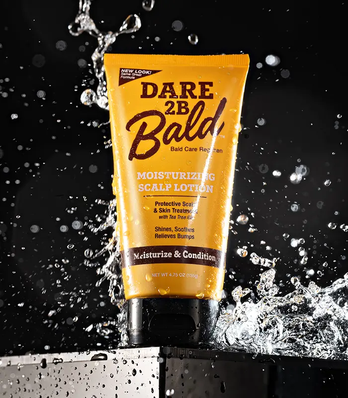 DARE TO BE BALD Bottled Scalp Moisturizer Lotion - Tea Tree & Ingrown Hair Multi-Ingredient Haircare Blend, Restorative Flake Control & Protective Formula, Hydrating, Conditioning, Soothing for All Hair Types, Moisturizing