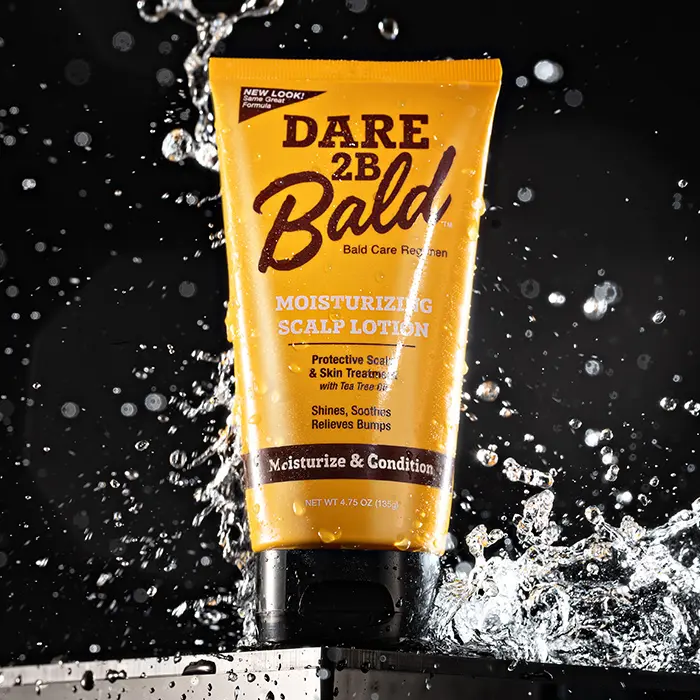 DARE TO BE BALD Protective Scalp Moisturizer with Tea Tree Oil & Caprylic/Capric Triglycerides - 4.75 oz Haircare Treatment, Soothing, Conditioning, Hydrating, Flake Scalp Care, Ingrown Hair Control, No Mineral Oil, for Adults