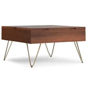 Hunter Lift Top Square Coffee Table in Mango