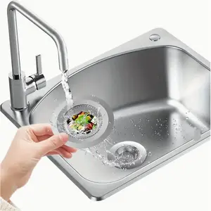 2 Pcs Stainless Steel Kitchen Sink Strainer Set, Wide Rim 4.5 Inch Diameter, Easy to Use Food Catcher Filter for Most Sinks