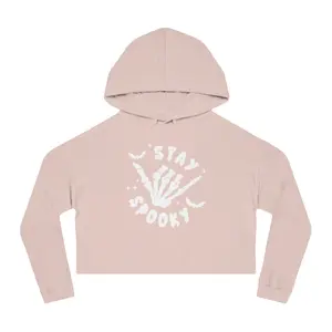 Women’s Cropped Stay Spooky Hooded Sweatshirt