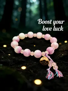 Peach Blossom Bracelet for Attracting Love & Enhancing Personal Charm, Chinese Feng Shui Ornament for Relationship Development&energy boost session